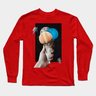 Space IceCream Illustration Long Sleeve T-Shirt